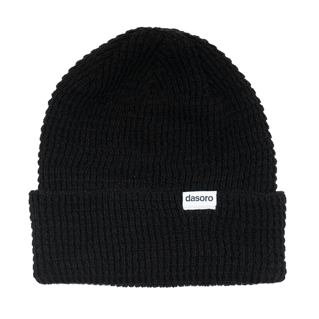 Waffle Beanie Black