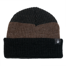 Load image into Gallery viewer, Knit Beanie Black/Brown
